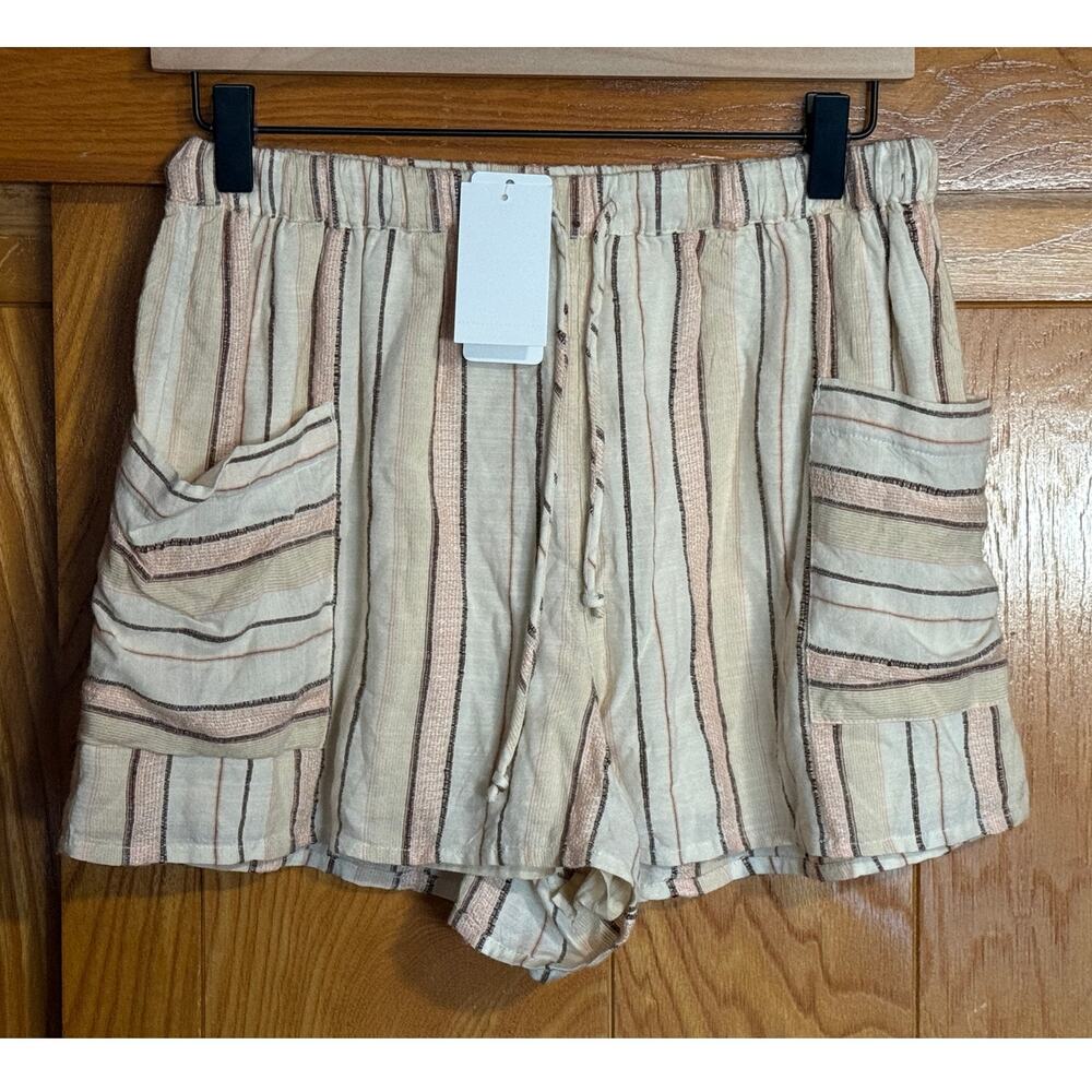 NWT Women's L*Space "Play It Cool" Striped Shorts, Size M - Picture 2 of 9